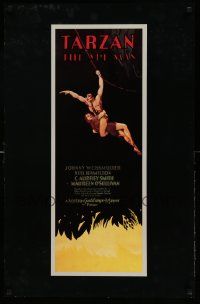 6r985 TARZAN THE APE MAN 23x34 commercial poster '80s art of Johnny Weissmuller in the title role!
