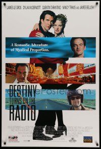 6r130 DESTINY TURNS ON THE RADIO DS 1sh '95 Dylan McDermott, Quentin Tarantino, James Belushi!