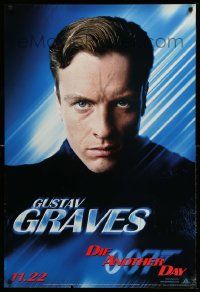 6r134 DIE ANOTHER DAY teaser 1sh '02 James Bond 007, portrait of Toby Stephens as Gustav Graves!