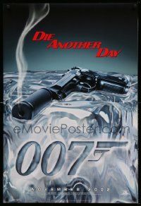 6r135 DIE ANOTHER DAY teaser DS 1sh '02 Pierce Brosnan as James Bond, cool image of gun melting ice