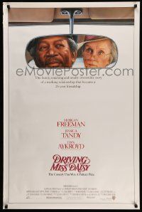 6r147 DRIVING MISS DAISY 1sh '89 art of Morgan Freeman & Jessica Tandy, Bruce Beresford directed!