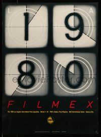 6r608 FILMEX '80 25x34 film festival poster '80 cool design by Doug May & Cliff Boule!