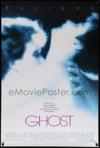 6r187 GHOST 1sh '90 classic romantic close up of dead Patrick Swayze & sexy Demi Moore!