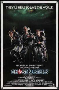 6r189 GHOSTBUSTERS 1sh '84 Bill Murray, Aykroyd & Harold Ramis are here to save the world!