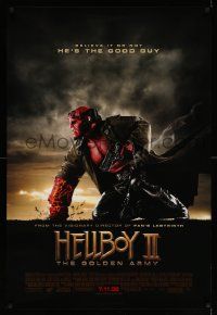 6r209 HELLBOY II: THE GOLDEN ARMY advance DS 1sh '08 Ron Perlman is the good guy!