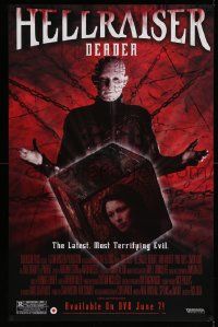 6r691 HELLRAISER: DEADER 26x40 video poster '05 image of Pinhead & chains, most terrifying evil!