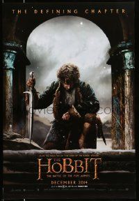 6r216 HOBBIT: THE BATTLE OF THE FIVE ARMIES teaser DS 1sh '14 Martin Freeman as Bilbo Baggins!