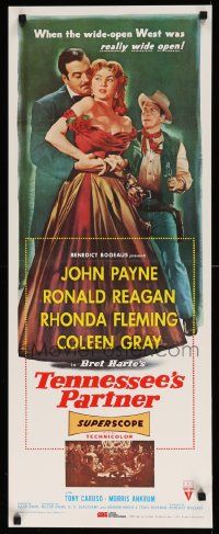 6r531 TENNESSEE'S PARTNER REPRO insert '81 art of Ronald Reagan & sexy Rhonda Fleming!
