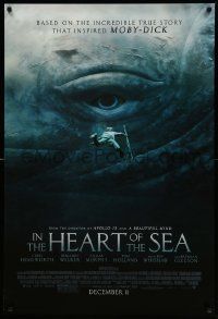 6r234 IN THE HEART OF THE SEA advance DS 1sh '15 Ron Howard, Chris Hemsworth, huge whale eye!