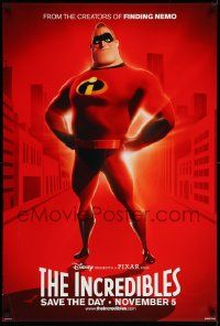 6r237 INCREDIBLES advance DS 1sh '04 Disney/Pixar sci-fi superhero family, Mr. Incredible!