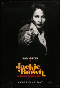 6r253 JACKIE BROWN teaser 1sh '97 Quentin Tarantino, cool image of Pam Grier in title role!