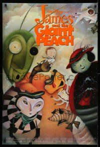 6r257 JAMES & THE GIANT PEACH DS 1sh '96 Walt Disney stop-motion fantasy cartoon, cool artwork!