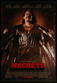 6r311 MACHETE style A advance DS 1sh '10 Robert Rodriguez, Danny Trejo with lots of knives!