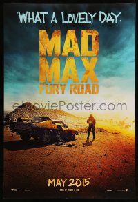 6r314 MAD MAX: FURY ROAD teaser DS 1sh '15 Tom Hardy in the title role with his V8 Interceptor car!