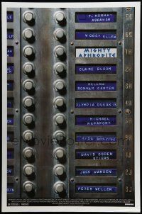 6r330 MIGHTY APHRODITE DS 1sh '95 Mira Sorvino, Woody Allen directed, cool call box design!