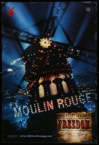 6r338 MOULIN ROUGE style C teaser 1sh '01 Baz Luhrmann directed, this story is about freedom!