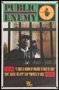 6r650 PUBLIC ENEMY 30x46 music poster '88 Don't Believe The Hype, Flavor Flav!