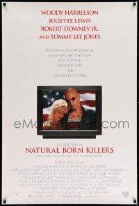 6r354 NATURAL BORN KILLERS DS 1sh '94 Oliver Stone, Woody Harrelson & Juliette Lewis on TV!
