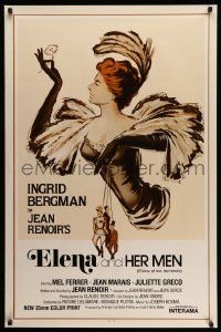 6r365 PARIS DOES STRANGE THINGS 1sh R80s Jean Renoir's Elena et les hommes, Ingrid Bergman!