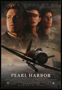6r369 PEARL HARBOR advance DS 1sh '01 cast portrait of Ben Affleck, Josh Hartnett, Beckinsale, WWII