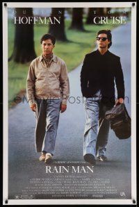 6r392 RAIN MAN 1sh '88 Tom Cruise & autistic Dustin Hoffman, directed by Barry Levinson!