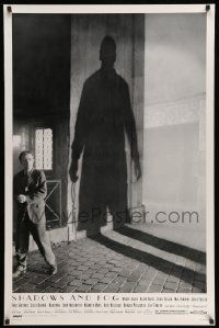 6r421 SHADOWS & FOG 1sh '92 cool photographic image of Woody Allen by Brian Hamill!