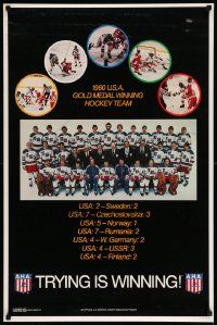 6r724 1980 USA GOLD MEDAL WINNING HOCKEY TEAM 23x35 special '80 historic team beating the USSR!