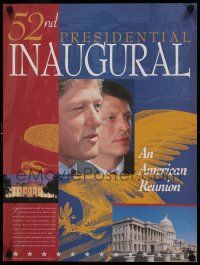 6r726 52ND PRESIDENTIAL INAUGURAL 18x24 special '93 President William Jefferson Clinton, Al Gore!