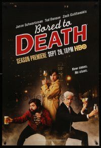 6r586 BORED TO DEATH tv poster '10 wacky Jason Schwartzman, Zach Galifianakis, Ted Danson!