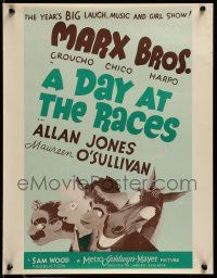 6r762 DAY AT THE RACES 16x20 REPRODUCTION '80s best Hirschfeld art of Groucho, Chico & Harpo Marx!