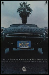 6r606 FILMEX '74 18x28 film festival poster '74 Los Angeles Film Festival, Jaguar XK-E close up!