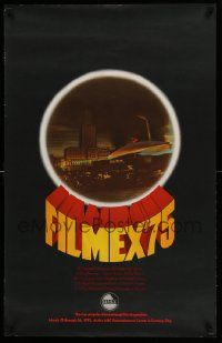 6r607 FILMEX '75 23x36 film festival poster '75 cool image of Martian Ship, detailed design!
