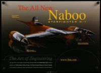 6r790 INDUSTRIAL LIGHT & MAGIC 2-sided 18x25 special '10s Star Wars, image of Naboo Starfighter!