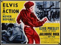 6r792 JAILHOUSE ROCK REPRO 27x36 English special '80s art of rock & roll king Elvis Presley!