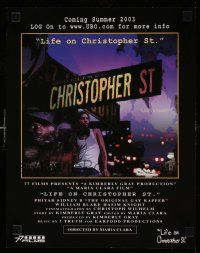 6r797 LIFE ON CHRISTOPHER STREET 11x14 special '02 Phiyah, Sidney B is the Original Gay Rapper!