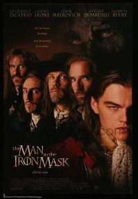 6r624 MAN IN THE IRON MASK mini poster '98 Leonardo DiCaprio, Irons, Malkovich, Depardieu!