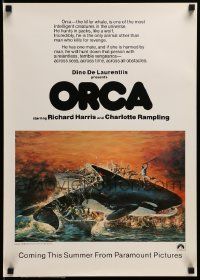 6r814 ORCA 17x24 special '77 cool art of The Killer Whale by John Berkey!