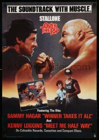6r649 OVER THE TOP 24x34 music poster '87 Sylvester Stallone armwrestling giant guy!