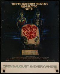 6r824 RETURN OF THE LIVING DEAD 16x20 special '85 punk rock zombies by tombstone ready to party!
