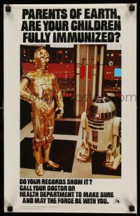 6r839 STAR WARS HEALTH DEPARTMENT POSTER 14x22 special '79 C3P0 & R2D2, do your records show it?