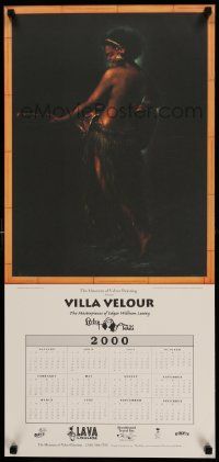 6r851 VILLA VELOUR 16x34 special '00 art of topless woman by Leeteg, Museum of Velvet Painting!