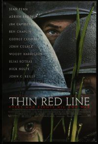 6r470 THIN RED LINE style B DS 1sh '98 Sean Penn, Woody Harrelson & Jim Caviezel in WWII!