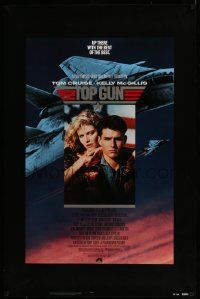 6r486 TOP GUN 1sh '86 great image of Tom Cruise & Kelly McGillis, Navy fighter jets!