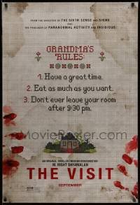 6r500 VISIT teaser DS 1sh '15 M. Night Shyamalan, grandma's rules, gruesome image!