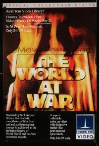 6r723 WORLD AT WAR 20x30 video poster R80s video history of World War II!
