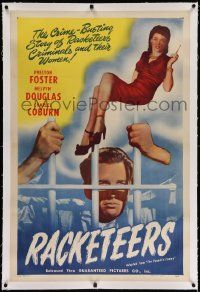 6s205 PEOPLE'S ENEMY linen 1sh R47 Preston Foster behind bars, sexy smoking Lila Lee, Racketeers!