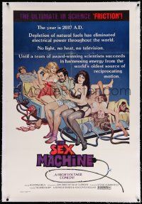6s242 SEX MACHINE linen 1sh '76 scientists harness the world's oldest reciprocating energy source!