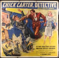 6t025 CHICK CARTER DETECTIVE linen 6sh '46 great art of Lyle Talbot, Master Mystery Smasher, rare!