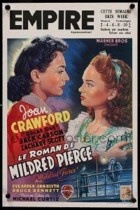 6t190 MILDRED PIERCE linen Belgian R50s Michael Curtiz, different art of Joan Crawford & Ann Blyth!
