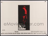 6t312 GODFATHER linen British quad '72 art of Marlon Brando, Francis Ford Coppola crime classic!